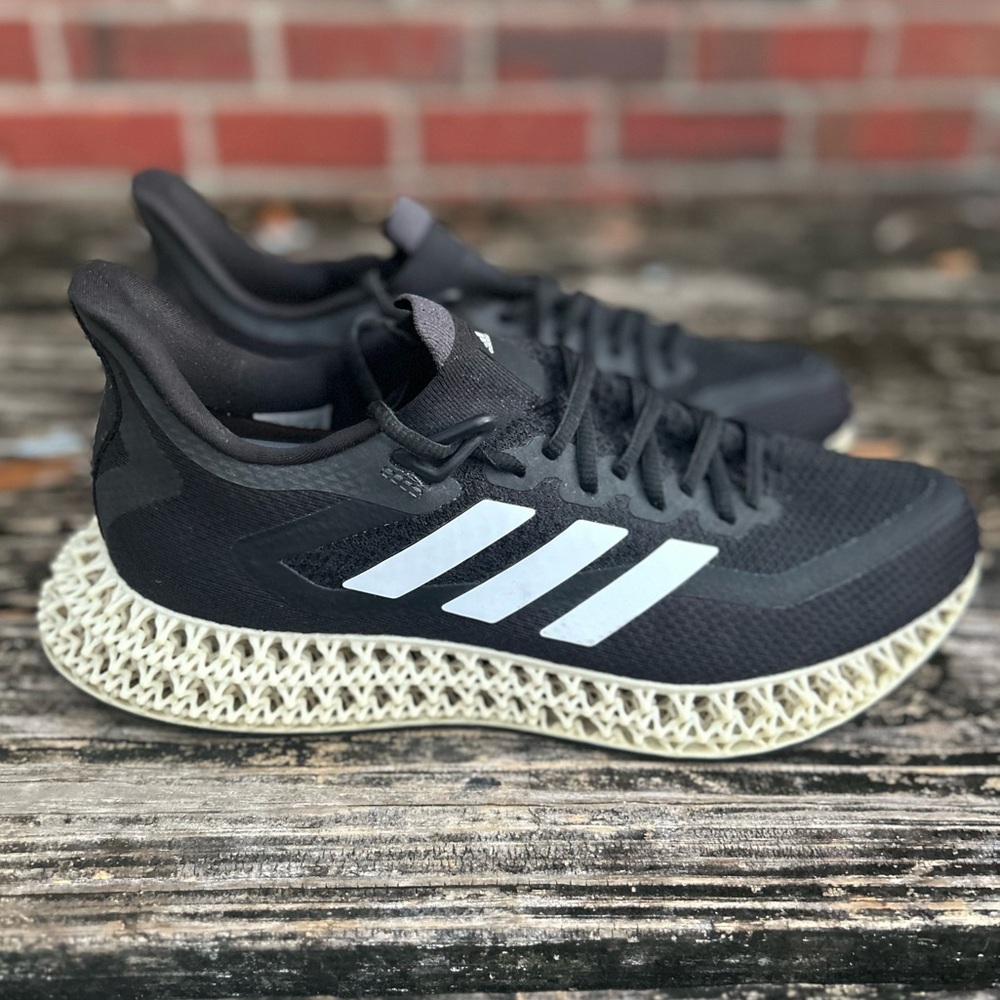 Adidas 4D FWD 2 Black Carbon Running Athletic Training Shoes GX9249 Mens Sz 10.5 - Picture 2 of 12